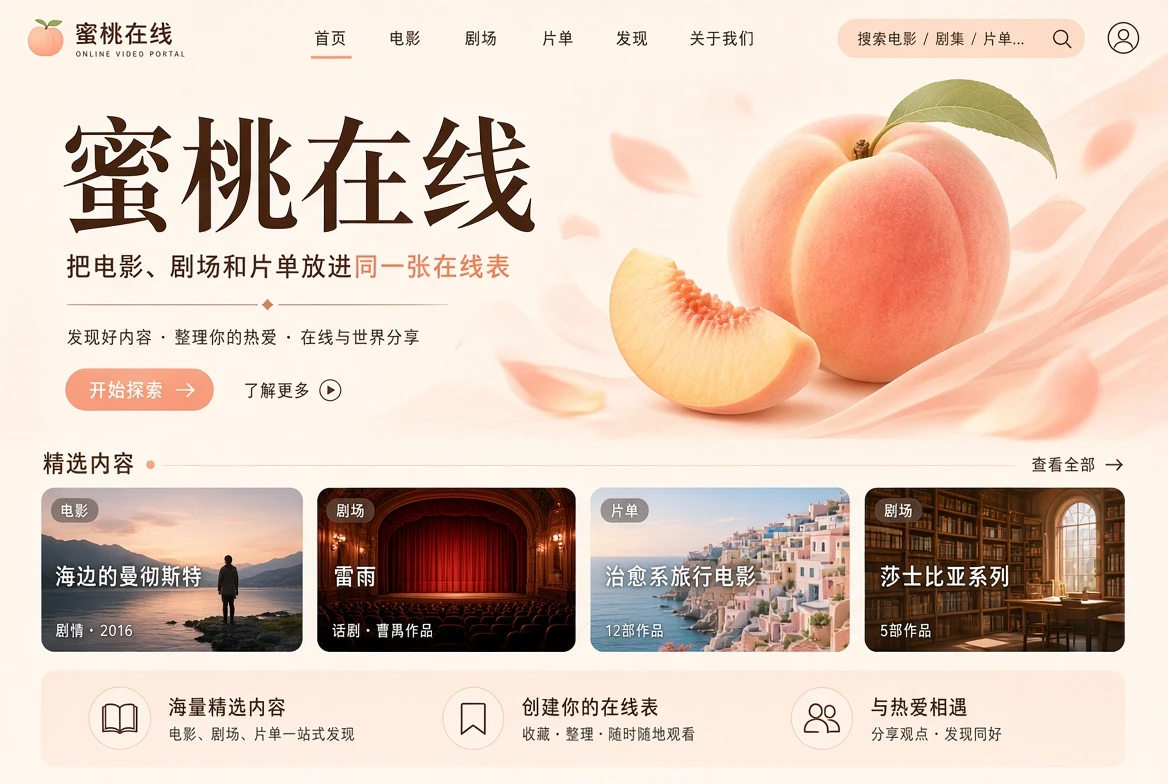 蜜桃在线首页主题图